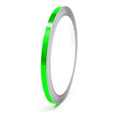 Imagen de Finest Folia 8,5m tira decorativa autoadhesiva para coche moto barco modelismo bicicleta muchos colores y anchos la artesanía (Verde cromado, 5mm)