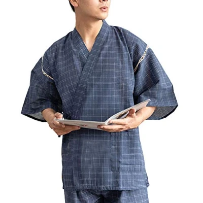 Imagen de un brand Conjunto de kimono japonés con estampado fuegos artificiales, pijama Yukata (Talla XL, C5)