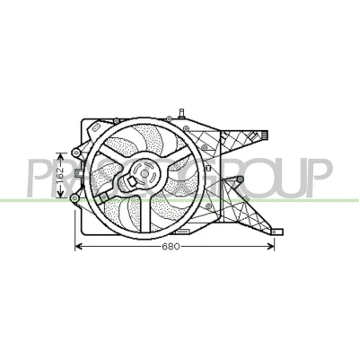 Imagen de PRASCO OP034F002 Ventilador de Radiador 405 300 OPEL: Corsa D Hatchback