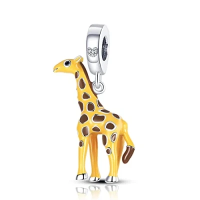 Imagen de Pandach Charms Abalorios Colgante de Cuentas Plata Ley 925 con Circonita Cúbica 5A Compatible Europeo Pulsera Collar,Charms Para Niña Mujer