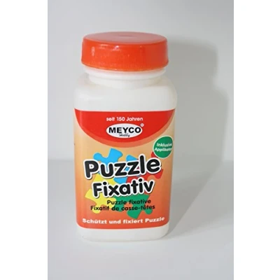 Imagen de Meyco Hobby Adhesivo de puzzle Fixativ 120 ml Incluye aplicador Para aplicar hasta 2000 piezas puzzles Fija tus rompecabezas sin marco fotos