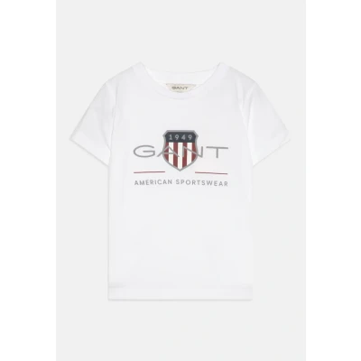 Imagen de GANT Archive Shield Camiseta estampada para niños, Talla: 15a, White