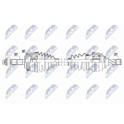 Imagen de NTY NPW PL 158 Árbol de transmisión Eje delantero, derecha 920mm Caja cambios manual OPEL: Vectra A CC, Astra F CC