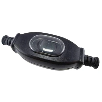 Imagen de Interruptores negros IP65 2 pines 3 A 250 V para cables redondos, apto LED SMD