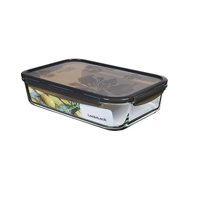 Imagen de LocknLock OVEN GLASS Fiambreras de cristal con tapa, 3,6 L, 345 x 236 88 mm, frigorífico, congelador y lavavajillas, borosilicato hasta 400 C, apto para horno microondas tapa