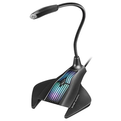 Imagen de Mars Gaming MMIC, Micrófono USB RGB, Plug &amp; Play, Mute, Flexible, Negro