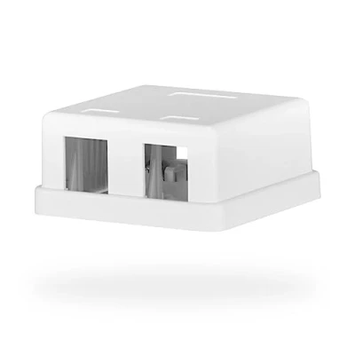 Imagen de EFB Elektronik Caja de conexiones Keystone Compatible con red, multimedia y TV/SAT 2 puertos blanco