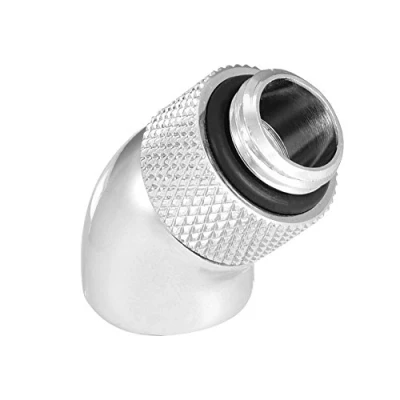 Imagen de Richer R G1/4 Tubo de 45 Grados Codo Refrigeración por Agua, Conector Giratorio 360 Grados.