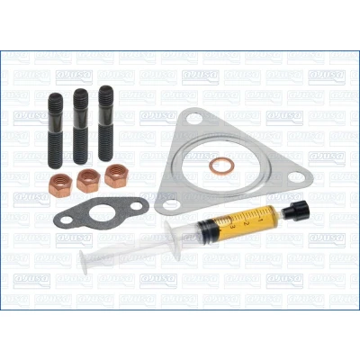 Imagen de AJUSA JTC11636 Juego de montaje, turbocompresor with studs, syringe oil con juntas instrucciones montaje MERCEDES BENZ: Clase B, A