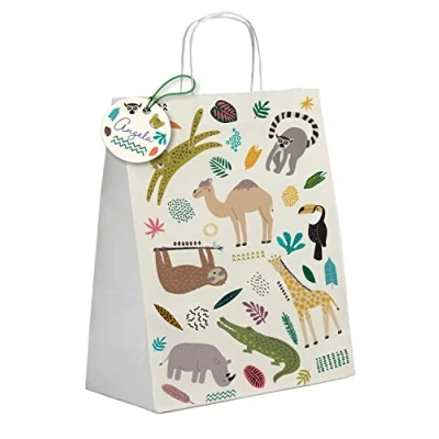 Imagen de Folat 68317 Bolsas de regalo Zoo Party 6 piezas, multicolor