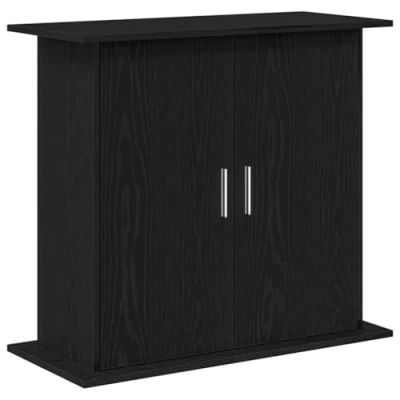 Imagen de vidaXL Soporte para acuario de madera roble negro 81x36x73 cm