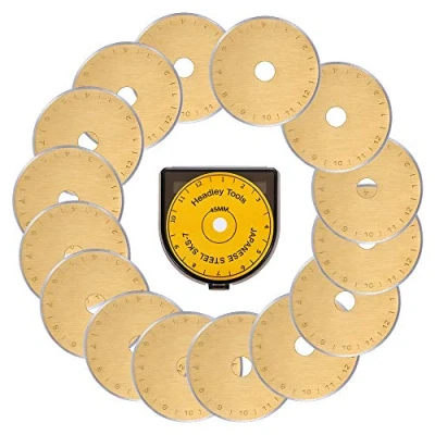 Imagen de Headley Tools rotary cutter blades 45 mm, colour titanium (pack of 15) fits all mm