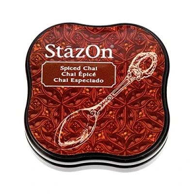Imagen de Tsukineko Stazon Spiced Chai Midi Pad, Marrón, 0.9x2.25x2.25 Inches