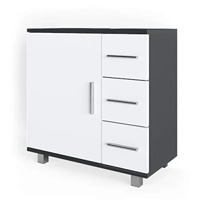 Imagen de Vicco Mueble bajo Lavabo Ilias, Antracita/Blanco, 60 x 60.8 cm