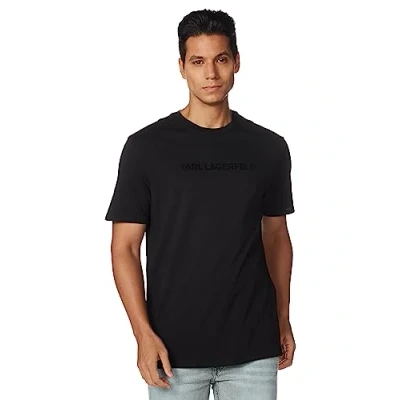 Imagen de KARL LAGERFELD Logo T, Short Sleeve Crew Neck Men’s Shirt Camiseta, Negro, M para Hombre