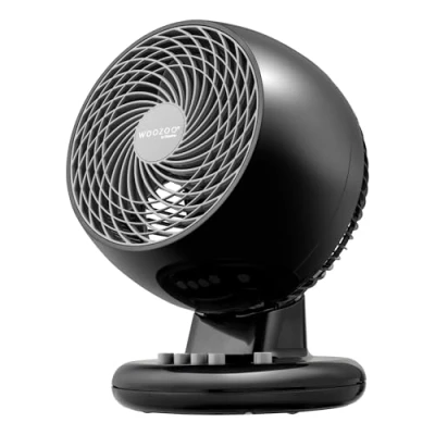 Imagen de Iris Ohyama Woozoo, 23m², Ventilador de mesa, Negro, 3 velocidades, Oscilación, Silencioso, Potente,Escritorio, Portátil, Sobremesa, Table Fan, Ventoinha para el dormitorio, a oficina, Frio, PCF M18