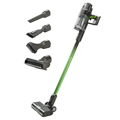 Imagen de Greenworks GD24SV Aspiradora SIN Cable, Gran Poder de Succión, 45 min Operación, Filtro HEPA, Herramienta para el Pelo Mascotas, 3 Niveles Energía Batería ni Cargador, Garantía Años