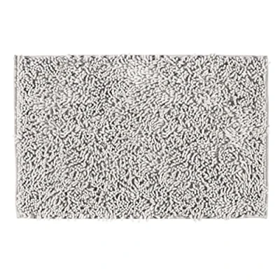 Imagen de WENKO Alfombra de baño Chenille Gris Claro 50 x 80 cm Alfombrilla para bañera, Ducha, Aterciopelada y Antideslizante