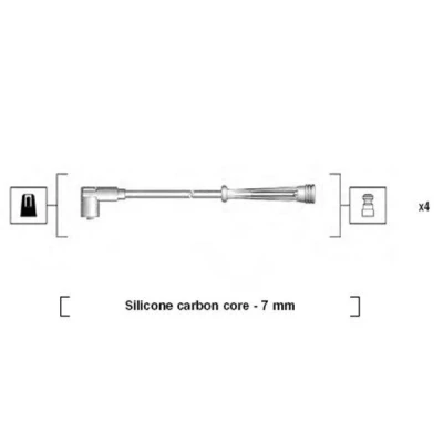 Imagen de MAGNETI MARELLI 941145350732 Juego de Cables Encendido RENAULT: CLIO 2, 1, TWINGO 1
