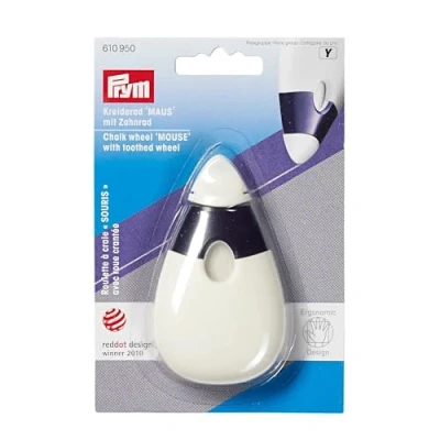 Imagen de Prym Ergonomische Maus mit Kreiderad Ratón de Rueda Tiza, White, 1 cm