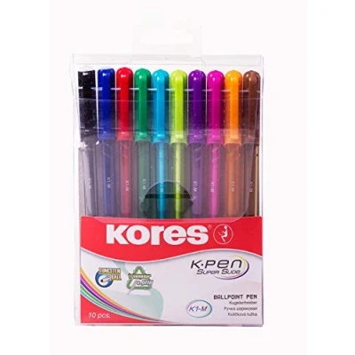 Imagen de Corea del K1 Bolígrafo, Medium 1 mm, triangular (Set de 10 colores surtidos)