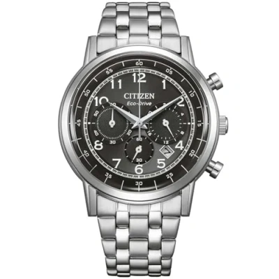 Imagen de Citizen Reloj CA4630 53E Chrono Hombre Eco Drive, Caja 42mm, Cronógrafo, Esfera Negra, Brazalete Acero, WR 5 Bar
