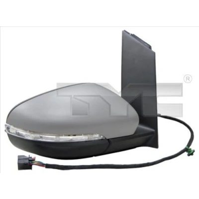 Imagen de Espejo retrovisor Tyc 337 0177 derecha imprimado para ajuste elect. espejo, convexo, calefactable VOLKSWAGEN: Touran I