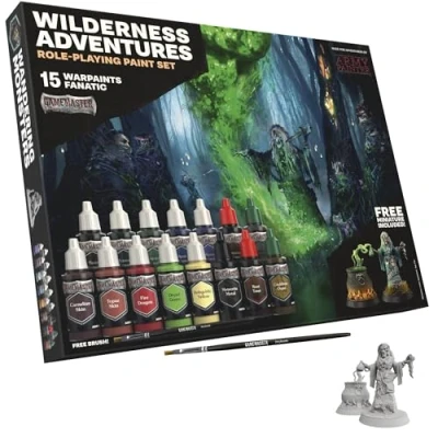Imagen de The Army Painter, GameMaster: Wilderness Adventures Role playing Paint Set, 15x18 ml Pinturas Acrilicas incl. 1 Drybrush&amp; Miniatures Pintura Miniatura para D&amp;D &amp; Warhammer Figuras