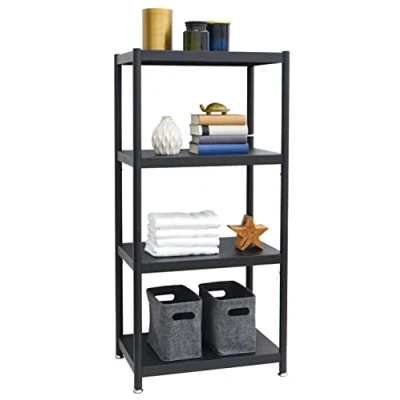 Imagen de shelfr Estanteria Estilo Industrial Negra 61x41x130 Métalica 4 Niveles Salon Moderna Muebles de Cocina Almacenamiento Estante Negro Dormitorio