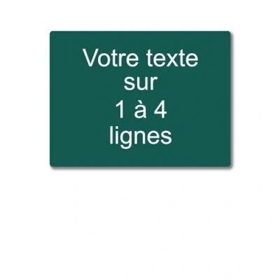 Imagen de Placa grabada personalizada de 1 a 4 líneas, 20 x 15 cm, autoadhesiva verde oscuro
