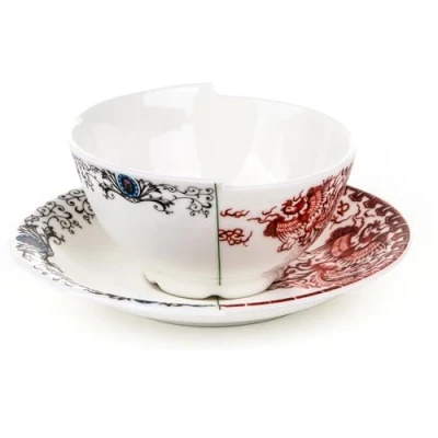 Imagen de SELETTI Taza de té con Plato Porcelana «Hybrid Zora»