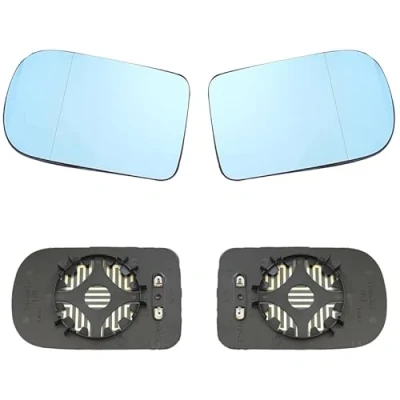 Imagen de Retrovisor Lente de Marcha Atrás para BMW 5 Series E39 520i 525i 528i 530d 530i 540i 2000 2003 Cristal Calefactable Espejo Exterior Ajustable,Farbe:right 1pcs