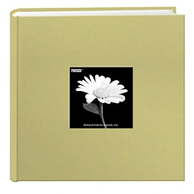 Imagen de Álbum de fotos con cubierta tela, 200 bolsillos para 4 x 6, amarillo suave
