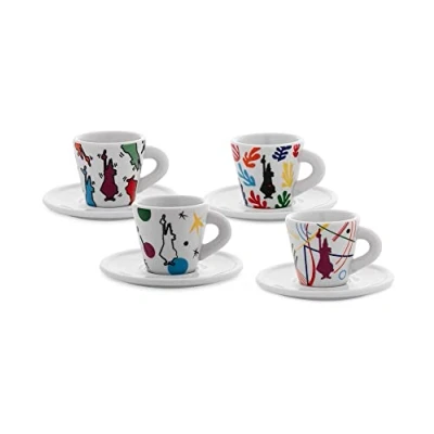 Imagen de Bialetti Juego de 4 tazas con plato expreso arte