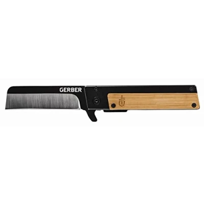 Imagen de Gerber Navaja de bolsillo, Longitud la hoja: 6,86 cm, Quadrant, Diseño bambú, 30 001669, Acero inoxidable