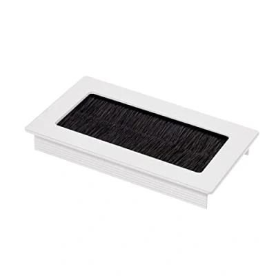 Imagen de SOTECH 1 x pasacables Toledo de aluminio anodizado blanco 100 70 mm Dimensión montaje: 90 62 15,3