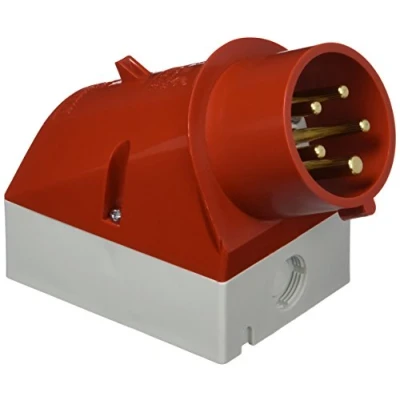 Imagen de Mennekes 101200041 Clavijas Murales, Tomas de Corriente CEE, 400 V, 50 60 Hz, 16 A, 5 Polos, IP 44, Rojo