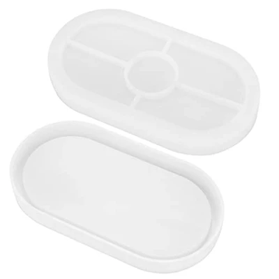 Imagen de Aoyfuwell2 Piezas Moldes de Epoxi Resina Silicona, Silicona Manualidades, Fundición para Hacer Joyas Portavasos