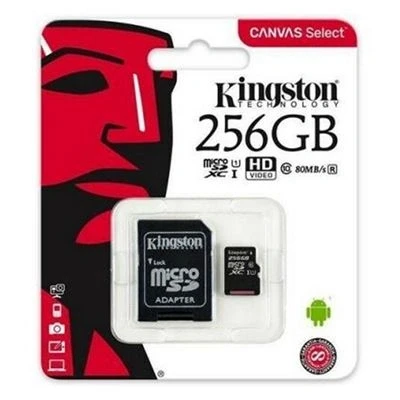 Imagen de Kingston Canvas Select Plus microSDXC 256GB + Adaptador de tarjeta SD