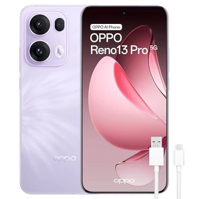Imagen de OPPO Reno13 Pro 5G Smartphone Libre con IA, 12GB RAM + 512, Pantalla AMOLED 6.83&quot; 120Hz, Cámara 50MP Teleobjetivo 3.5x, IP69, Batería 5.800, Carga Rápida 80W, Versión Española Morado