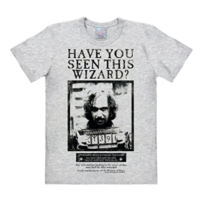 Imagen de Logoshirt Pelicula Harry Potter Sirius Black Have You Seen This Wizard Camiseta Hombre Gris Vigoré Diseño Original con Licencia, Talla XS
