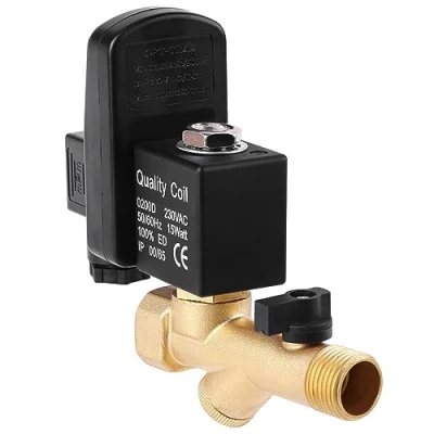 Imagen de G1/2 DN15 Válvula de Drenaje LatóN Programable Temporizada ElectróNica Integrada AutomáTica para La GestióN Del Condensado Compresor Aire(17 11 5cm)