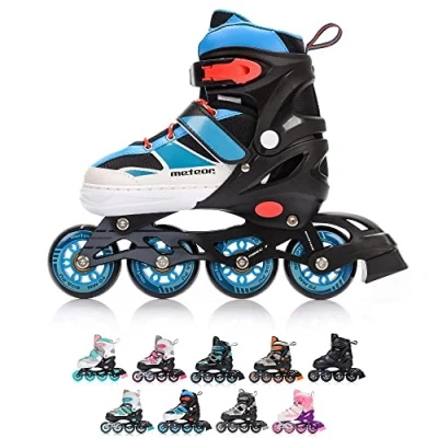 Imagen de meteor Patines Línea Ajustables para Niños Jouvenes y Adolescentes Mujer Hombre de Linea con ABEC7 Forro Interior Tamaño Ajustable