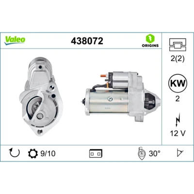 Imagen de VALEO NEW ORIGINAL PART 438072 Motor de arranque 12 2 10 AUDI: A4 B6 Berlina, B5 B7 VOLKSWAGEN: Transporter 4