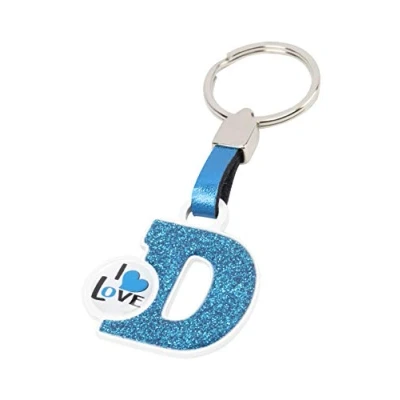 Imagen de Bc Corona BCCorona LLA02004 Llavero Metálico I LOVE Letra D Color Azul