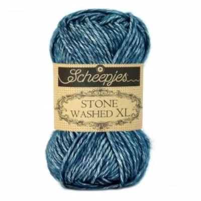 Imagen de Scheepjes 1665 845 Hilo de algodón lavado a la piedra, Blue Apatite, 1 x 50 g