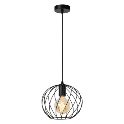 Imagen de Lucide Lámpara colgante Danza, 1 luz, Ø 25 cm, negro