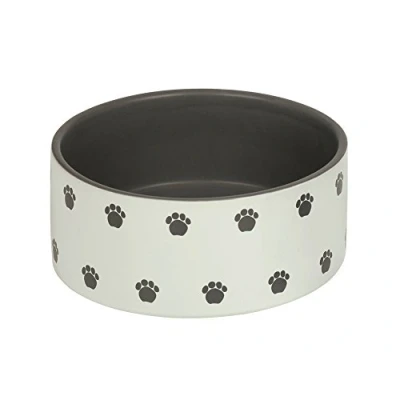 Imagen de Nobby 73612 Perros cerámica napf &quot;pata, diámetro 18 x 7 cm, color crema/gris