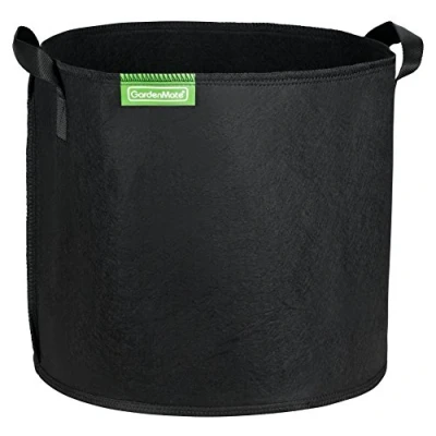 Imagen de GardenMate 10x 30L Bolsas de Tela no Tejida para Plantas Altura 30,5 cm Ø 35,6 Blackline