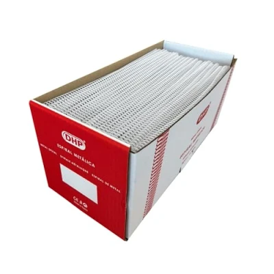 Imagen de DHP Espiral Metálica para encuadernar, paso 5:1, 30 mm, Blanco (Caja 50 unidades)